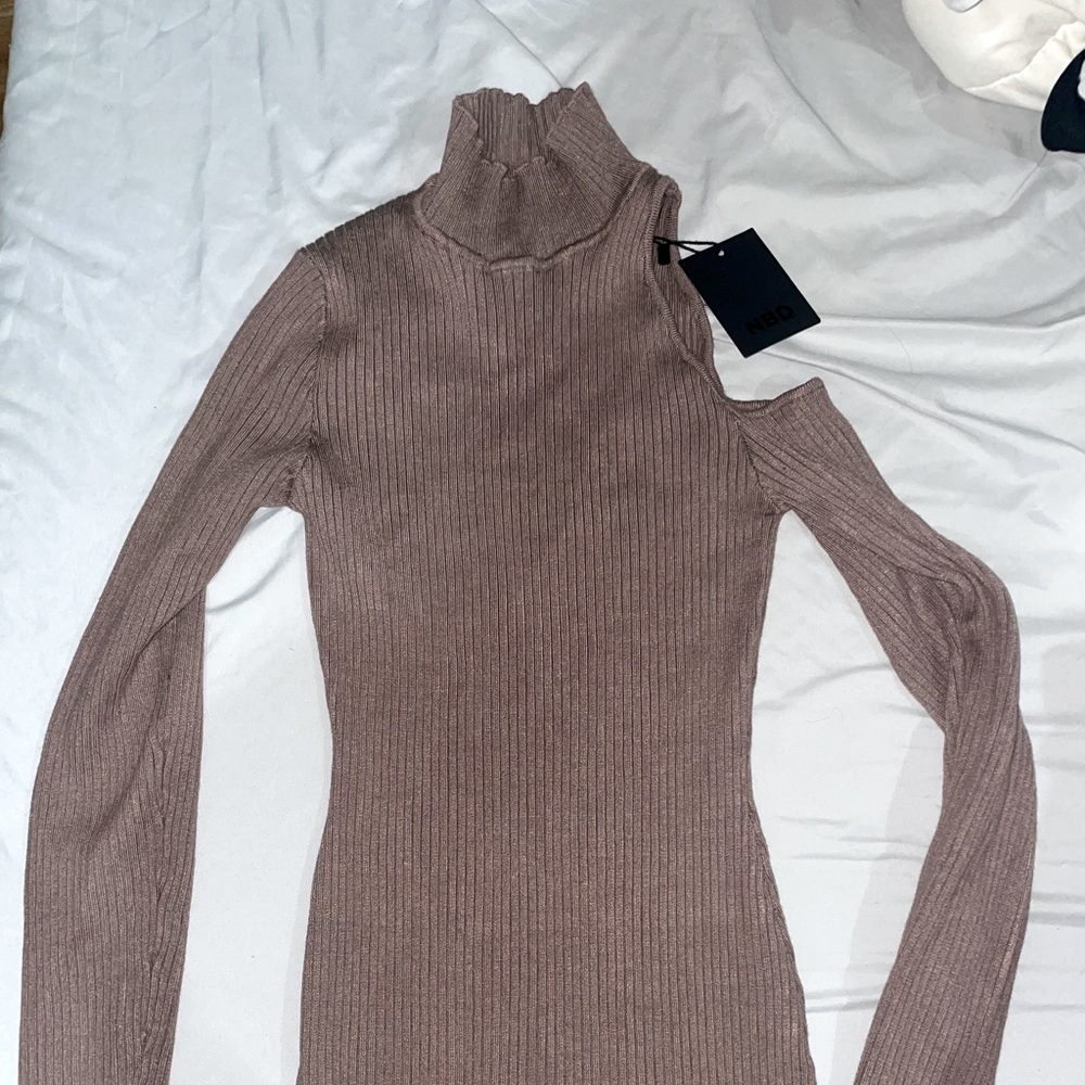 NBD ribbed cutout bodycon dress